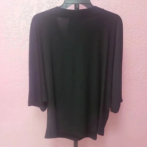 Joseph Ribkoff Open Sleeve Gold Chain Top - Picture 5 of 5